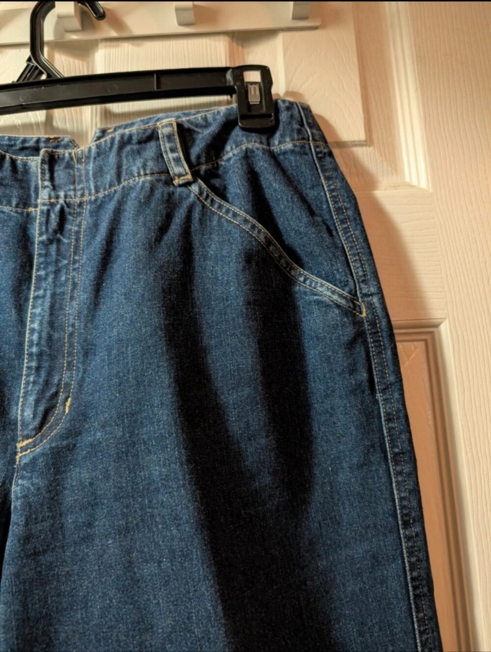 Vintage 90s Y2K Liz Claiborne LizWear Cropped Wide Leg Jeans Women’s Blue Denim - Picture 6 of 16
